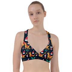 Funny Christmas Pattern Background Sweetheart Sports Bra by uniart180623