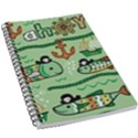 Seamless Pattern Fishes Pirates Cartoon 5.5  x 8.5  Notebook View1