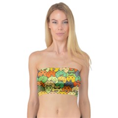 Seamless Pattern With Doodle Bunny Bandeau Top by uniart180623