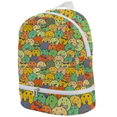 Seamless Pattern With Doodle Bunny Zip Bottom Backpack