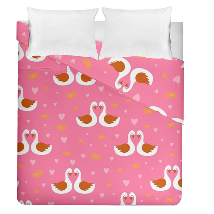 Swan-pattern-elegant-style Duvet Cover Double Side (Queen Size)