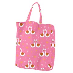 Swan-pattern-elegant-style Giant Grocery Tote by uniart180623