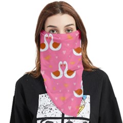 Swan-pattern-elegant-style Face Covering Bandana (triangle) by uniart180623