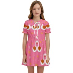 Swan-pattern-elegant-style Kids  Sweet Collar Dress by uniart180623