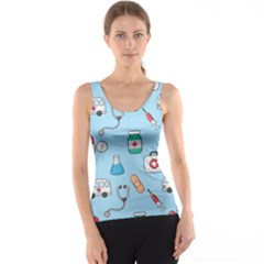 Medical-seamless-pattern Women s Basic Tank Top by uniart180623