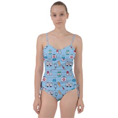 Medical-seamless-pattern Sweetheart Tankini Set