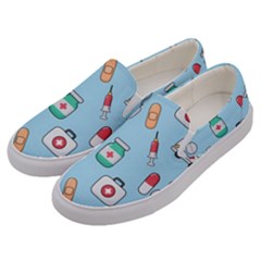 Medical-seamless-pattern Men s Canvas Slip Ons