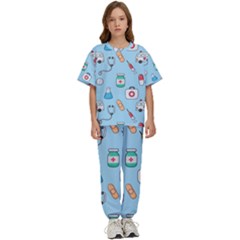 Medical-seamless-pattern Kids  Tee And Pants Sports Set by uniart180623