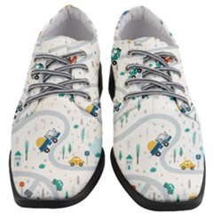 Cute-children-s-seamless-pattern-with-cars-road-park-houses-white-background-illustration-town Women Heeled Oxford Shoes by uniart180623