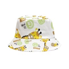 Vector-pattern-with-cute-giraffe-cartoon Inside Out Bucket Hat by uniart180623