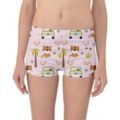 Cute-tiger-car-safari-seamless-pattern Boyleg Bikini Bottoms by uniart180623