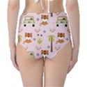 Cute-tiger-car-safari-seamless-pattern Classic High-Waist Bikini Bottoms View2