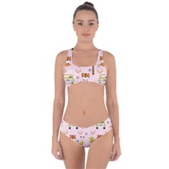 Cute-tiger-car-safari-seamless-pattern Criss Cross Bikini Set by uniart180623