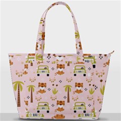 Cute-tiger-car-safari-seamless-pattern Back Pocket Shoulder Bag  by uniart180623