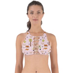 Cute-tiger-car-safari-seamless-pattern Perfectly Cut Out Bikini Top by uniart180623