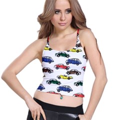 Cars-pattern Spaghetti Strap Bra Top by uniart180623