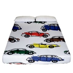 Cars-pattern Fitted Sheet (queen Size) by uniart180623