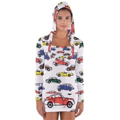 Cars-pattern Long Sleeve Hooded T-shirt by uniart180623