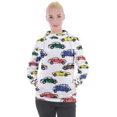 Cars-pattern Women s Hooded Pullover by uniart180623