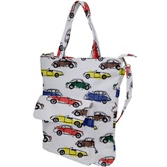 Cars-pattern Shoulder Tote Bag by uniart180623