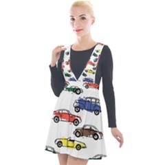 Cars-pattern Plunge Pinafore Velour Dress by uniart180623