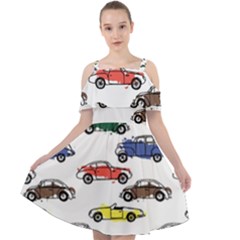 Cars-pattern Cut Out Shoulders Chiffon Dress by uniart180623