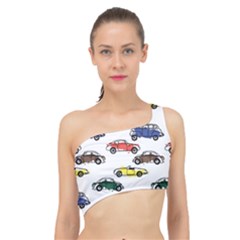 Cars-pattern Spliced Up Bikini Top  by uniart180623