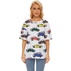 Cars-pattern Oversized Basic Tee by uniart180623