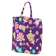 Owl-pattern-background Giant Grocery Tote by uniart180623