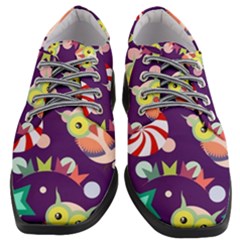 Owl-pattern-background Women Heeled Oxford Shoes by uniart180623