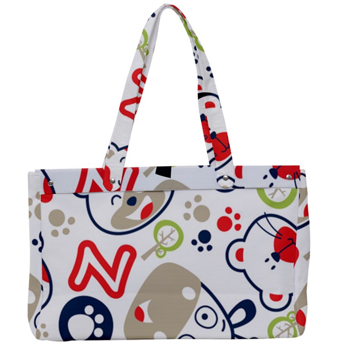 Animals-pattern Canvas Work Bag