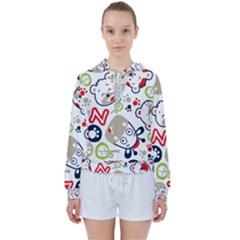 Animals-pattern Women s Tie Up Sweat by uniart180623