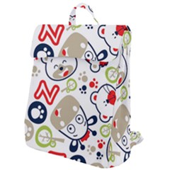 Animals-pattern Flap Top Backpack