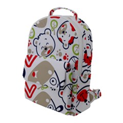 Animals-pattern Flap Pocket Backpack (large)