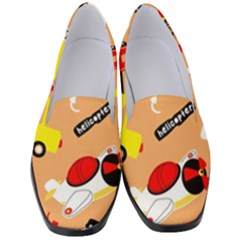 Seamless-pattern-cartoon-with-transportation-vehicles Women s Classic Loafer Heels by uniart180623