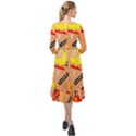 Seamless-pattern-cartoon-with-transportation-vehicles Ruffle End Midi Chiffon Dress View2