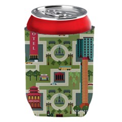 City-seamless-pattern Can Holder by uniart180623