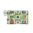 City-seamless-pattern Canvas Cosmetic Bag (Small) View1