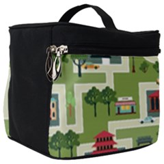 City-seamless-pattern Make Up Travel Bag (big) by uniart180623