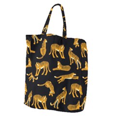 Seamless-exotic-pattern-with-tigers Giant Grocery Tote by uniart180623