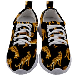 Seamless-exotic-pattern-with-tigers Kids Athletic Shoes by uniart180623