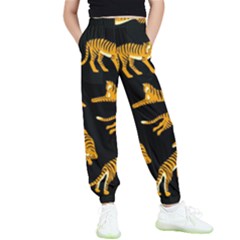 Seamless-exotic-pattern-with-tigers Kids  Joggers by uniart180623