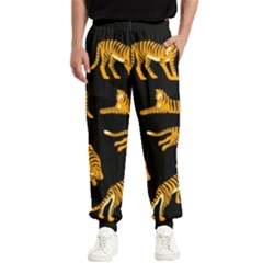 Seamless-exotic-pattern-with-tigers Men s Elastic Waist Pants by uniart180623