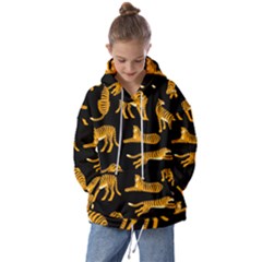 Seamless-exotic-pattern-with-tigers Kids  Oversized Hoodie by uniart180623