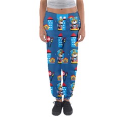 Racing-car-printing-set-cartoon-vector-pattern Women s Jogger Sweatpants by uniart180623