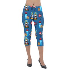 Racing-car-printing-set-cartoon-vector-pattern Lightweight Velour Capri Leggings  by uniart180623