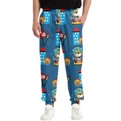 Racing-car-printing-set-cartoon-vector-pattern Men s Elastic Waist Pants by uniart180623