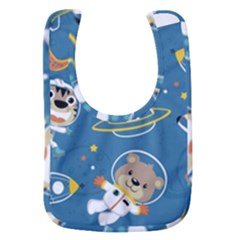 Seamless-pattern-funny-astronaut-outer-space-transportation Baby Bib by uniart180623