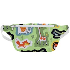 Seamless-pattern-with-wildlife-animals-cartoon Waist Bag  by uniart180623