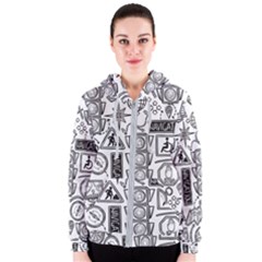 Navigation-seamless-pattern Women s Zipper Hoodie by uniart180623